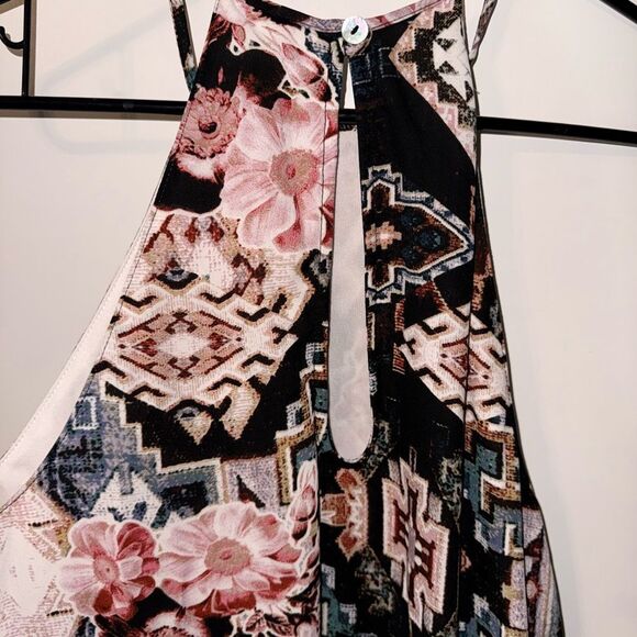 Show Me Your MuMu Pink Gray Halter Sundress - Picture 3 of 6